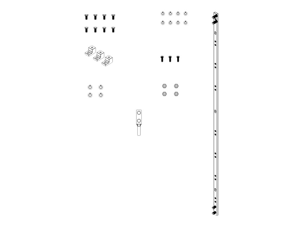 VERTICAL GROUND BAR KIT 72L X .63W