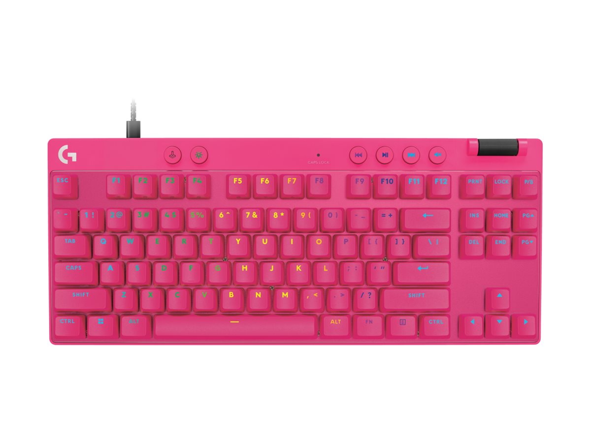 Logitech G PRO X TKL keyboard QWERTY English pink Input Product shot Left side 77700