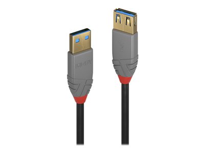 LINDY 2m USB 3.0 A m/f Kabel Anthra