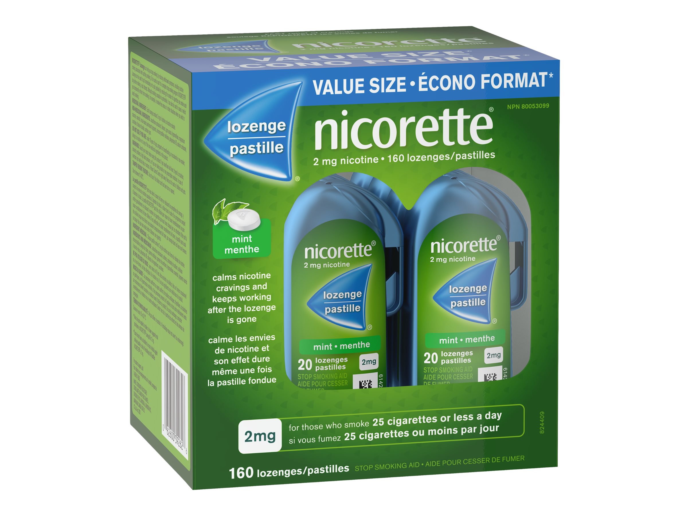 Nicorette Stop Smoking Aid Lozenge - Mint - 2mg - 160s