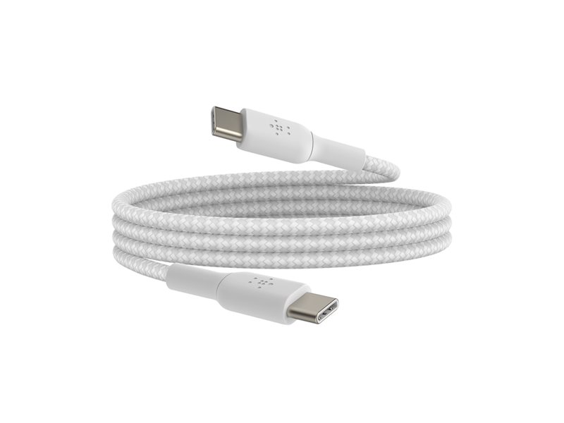 BELKIN Câble tressé USB-C USB-C 1m blanc