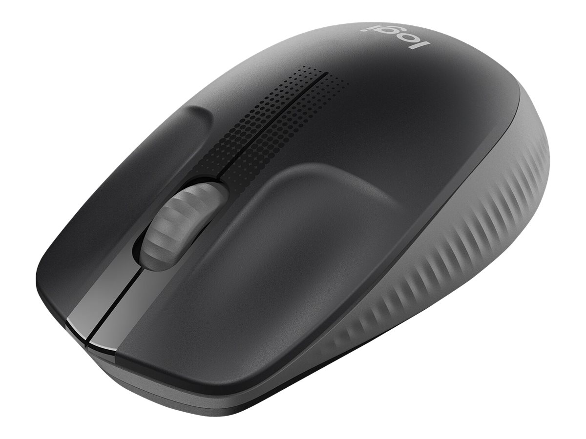 Logitech M190 - Ratón - óptico - 3 botones - inalámbrico - receptor inalámbrico USB - carbón