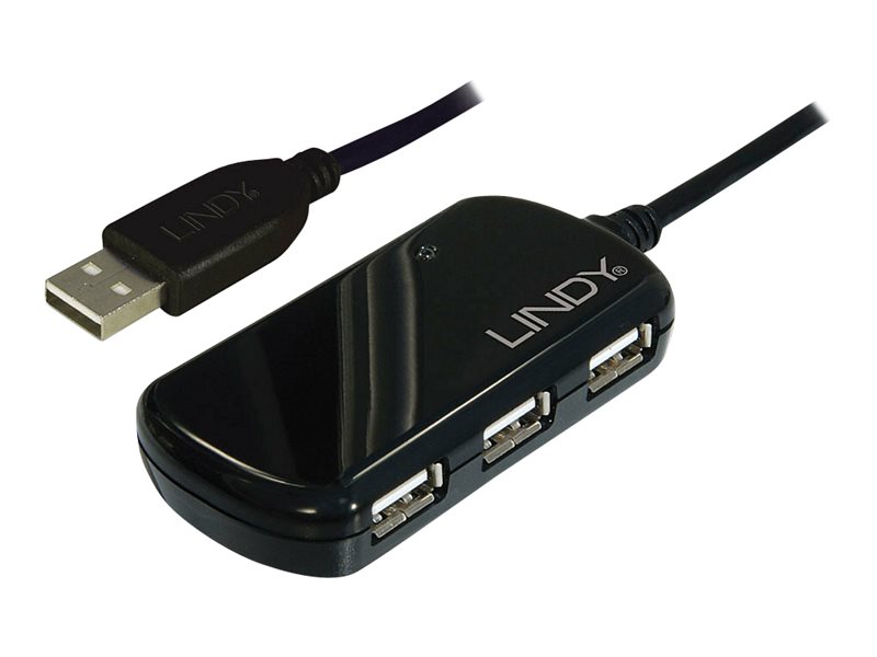 Rallonge active USB 2.0 Pro avec Hub 4 ports, 8m