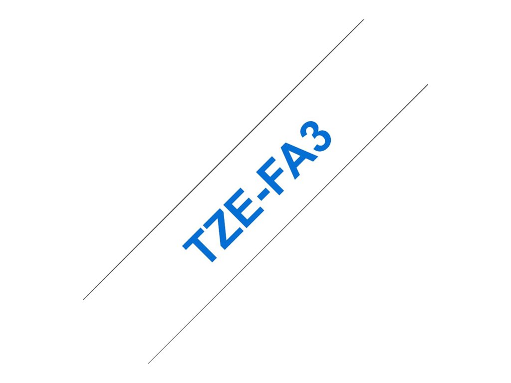Ruban TZ textile 12mm bleu / blanc