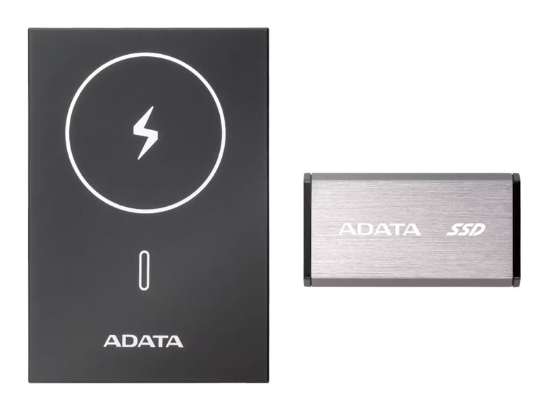 ADATA SR800 solid state drive / wireless power bank 1 TB USB 3.2 Gen Product shot Front 79500