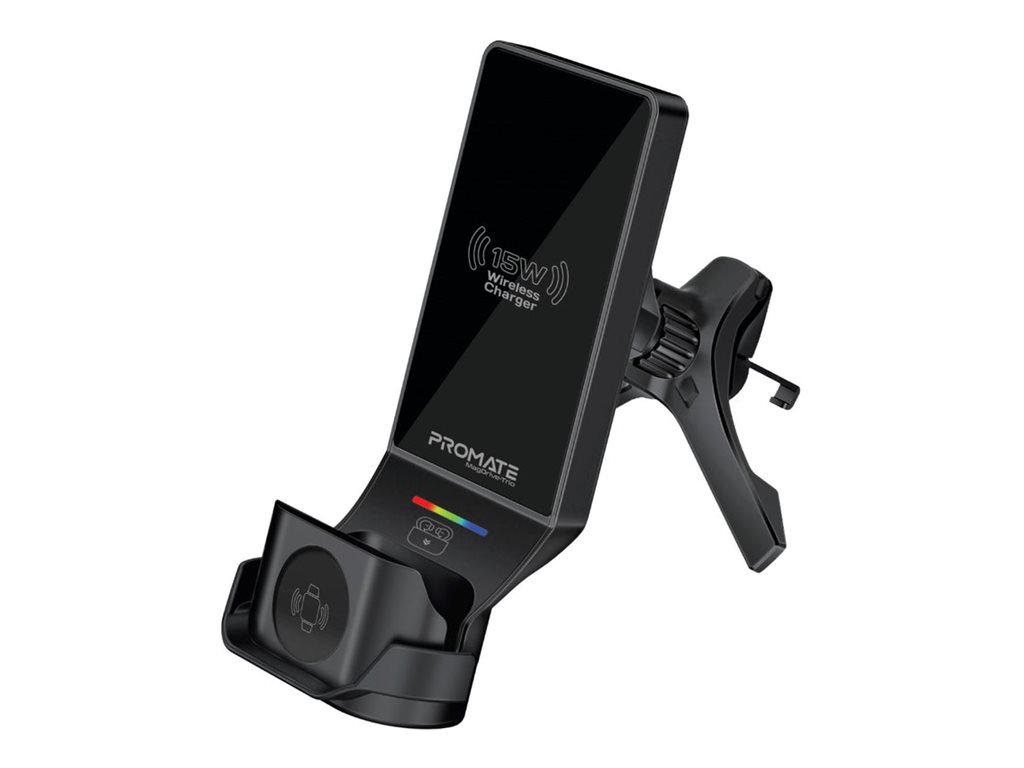 Promate MagDrive-Trio car wireless charging holder 3-in-1 MagSafe compatible 15 Product shot Right-angle 79700