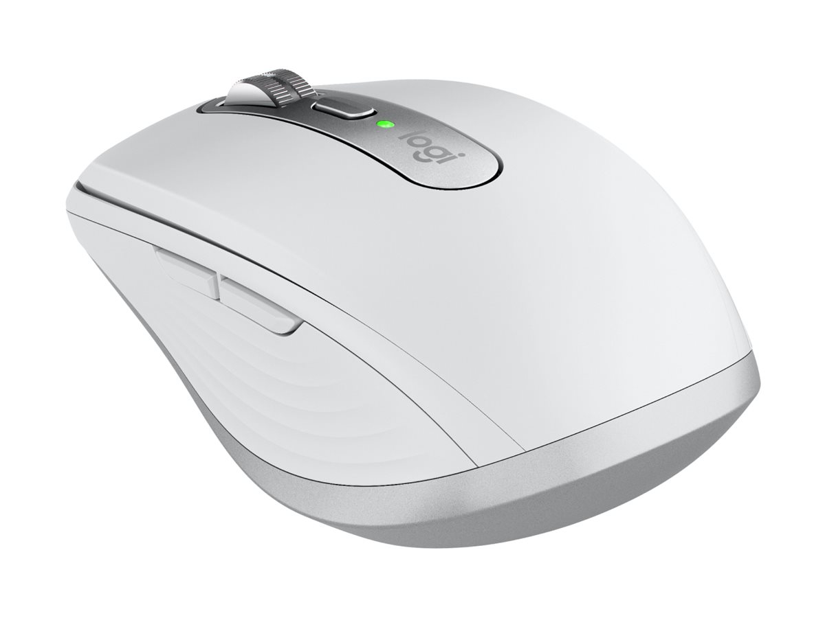 Logitech Master Series MX Anywhere 3S for Mac mouse Bluetooth pale Product shot Right-angle 79850