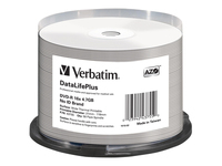 Verbatim DataLifePlus - 50 x DVD-R - 4.7 GB 16x - wide thermal printable surface - spindle