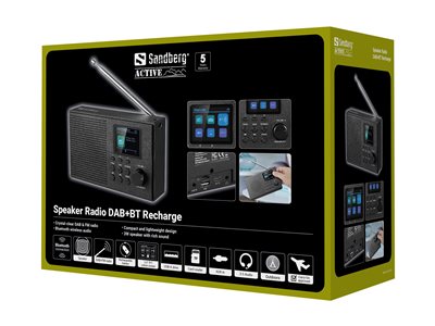 SANDBERG Speaker Radio DAB+BT Recharge