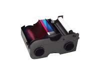 YMCKO ribbon with Cleaning Roller: Full-color ribbon with resin black and clear