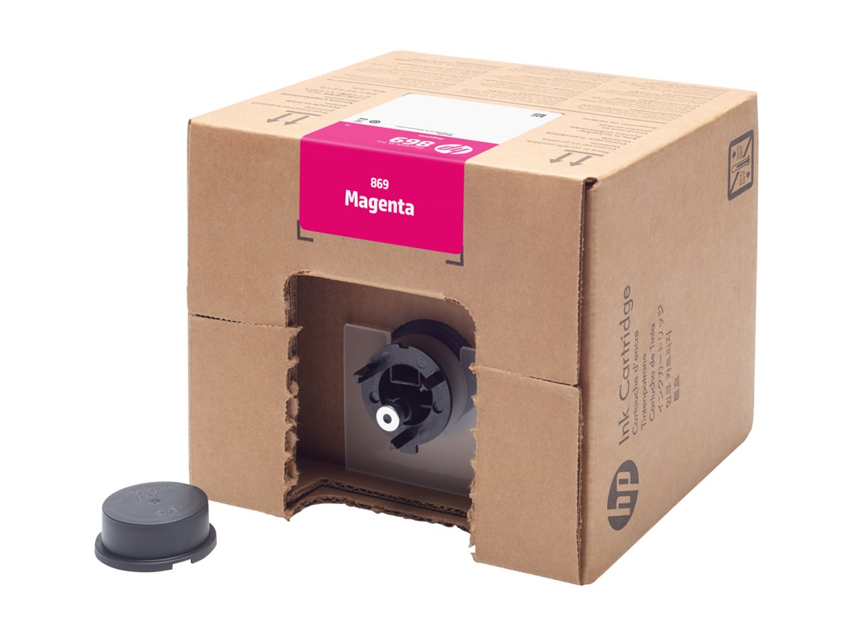 HP 869B magenta original PageWide XL Pro ink Package view Right-angle 80041