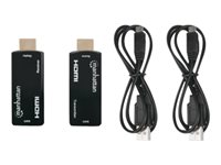 Manhattan 1080p@60Hz Compact HDMI over Ethernet Extender Kit, Extends Distances of Signal up to 60m with a Single Cat6 Ethern