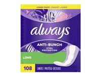 Always Anti-Bunch Xtra Protection Daily Liners - 108's