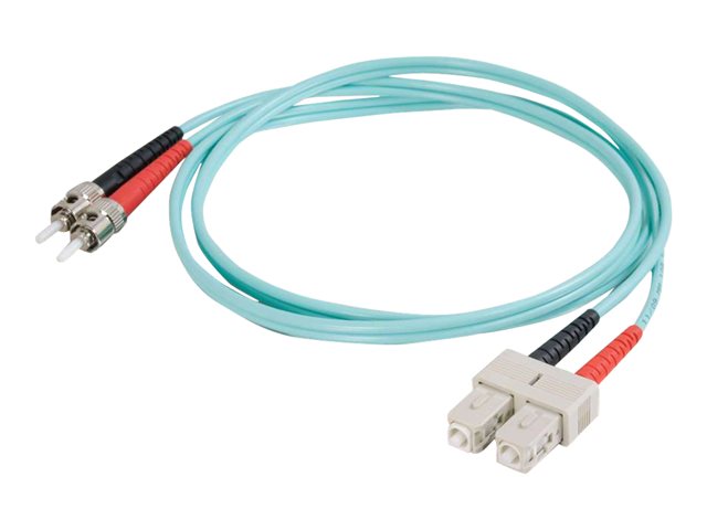 C2G SC-ST 10Gb 50/125 OM3 Duplex Multimode PVC Fiber Optic Cable (LSZH) - síťový kabel - 3 m - 3 m - vodě - barva – foto 2