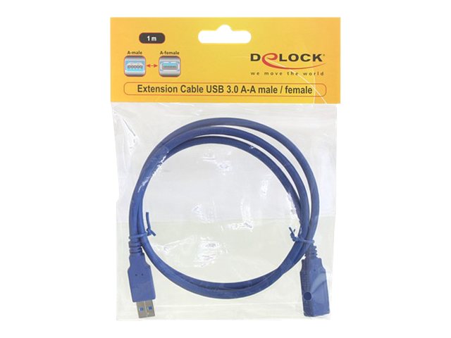 DELOCK Kabel USB 3.0 Verlaengerung, A/A 1m St/Bu