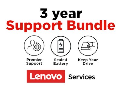 Lenovo Premier Support + Keep Your Drive + Sealed Battery - extended service agreement - 3 years - on-site