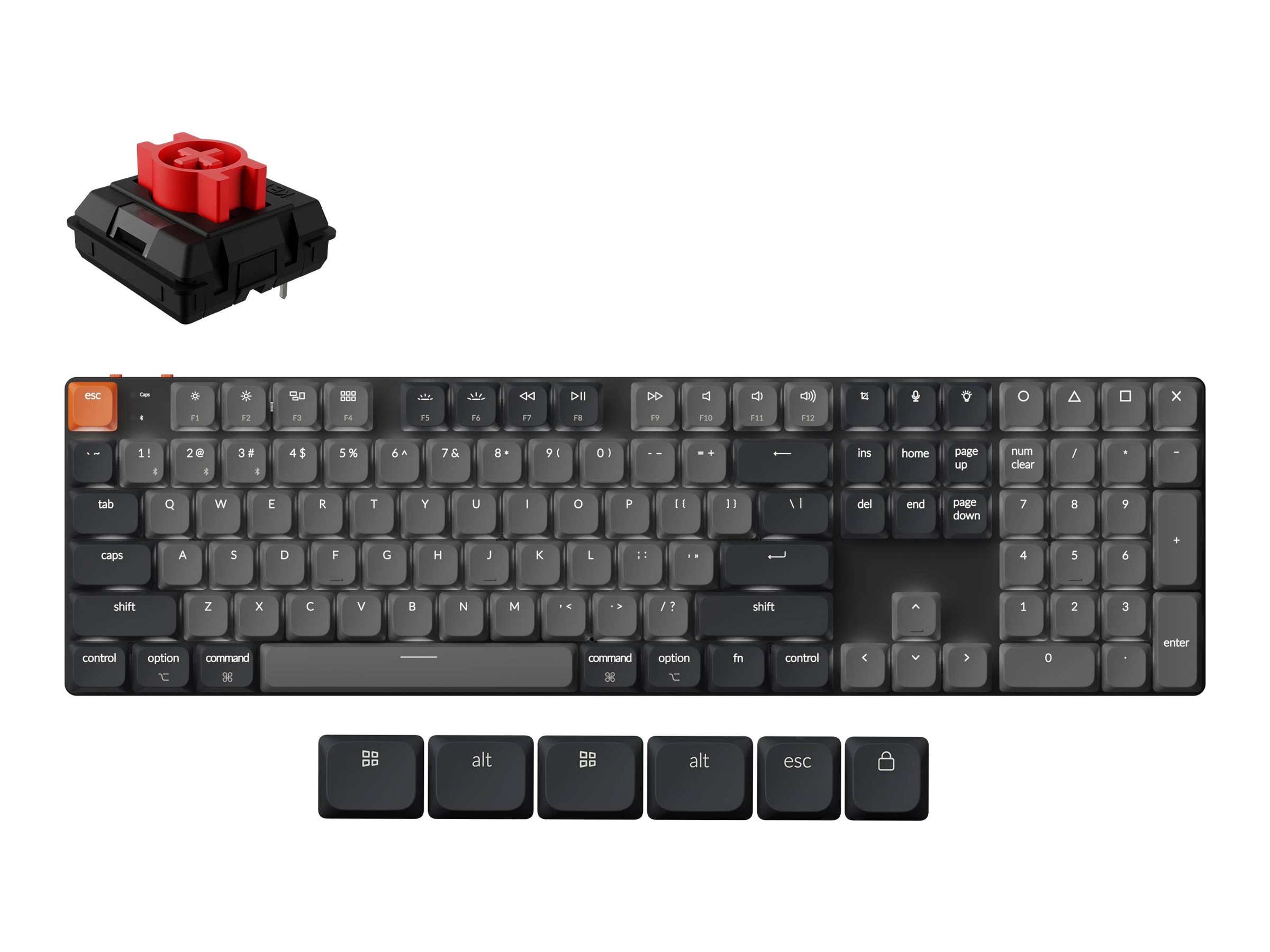 Keychron K5 Version 2 keyboard QMK  mechanical 100% full size Input Product shot Front 79950
