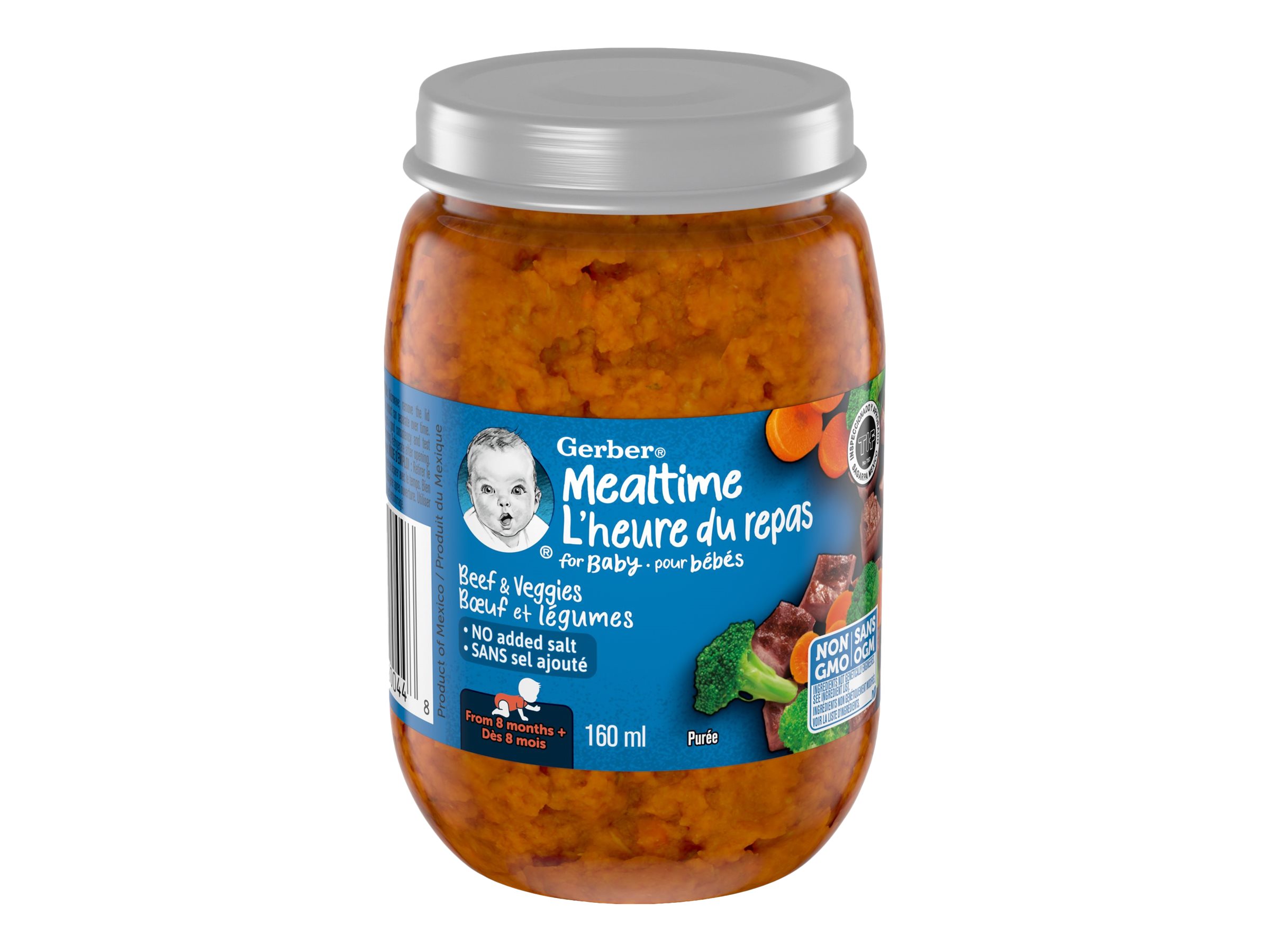 Gerber Mealtime Baby Puree - Beef & Veggies - 160ml