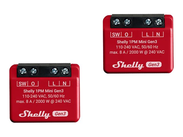SHELLY 1PM Mini Gen3 2-pack PM Switch FG3800235261606