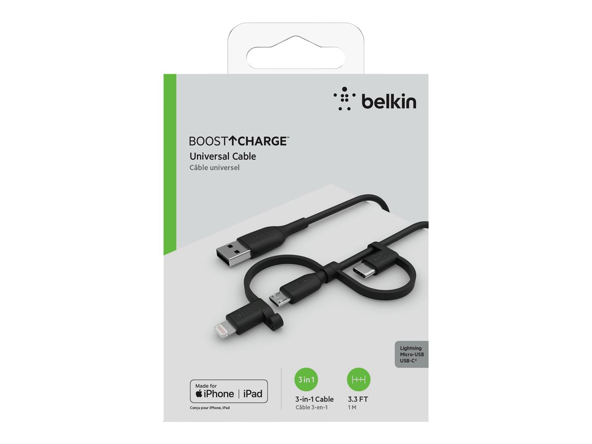 BELKIN Cable USB-A vers USB-C Lightning