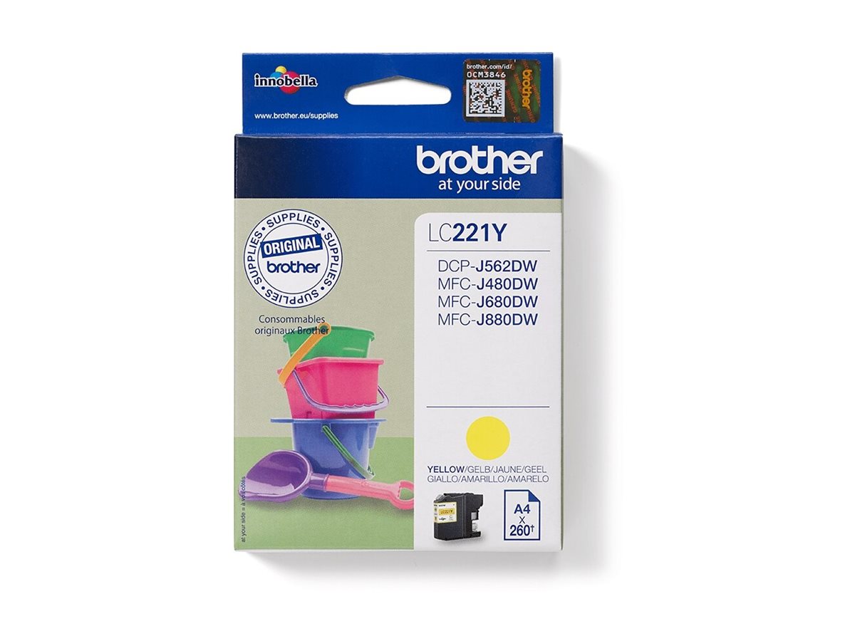 An image of Brother LC221Y - yellow - original - ink cartridge