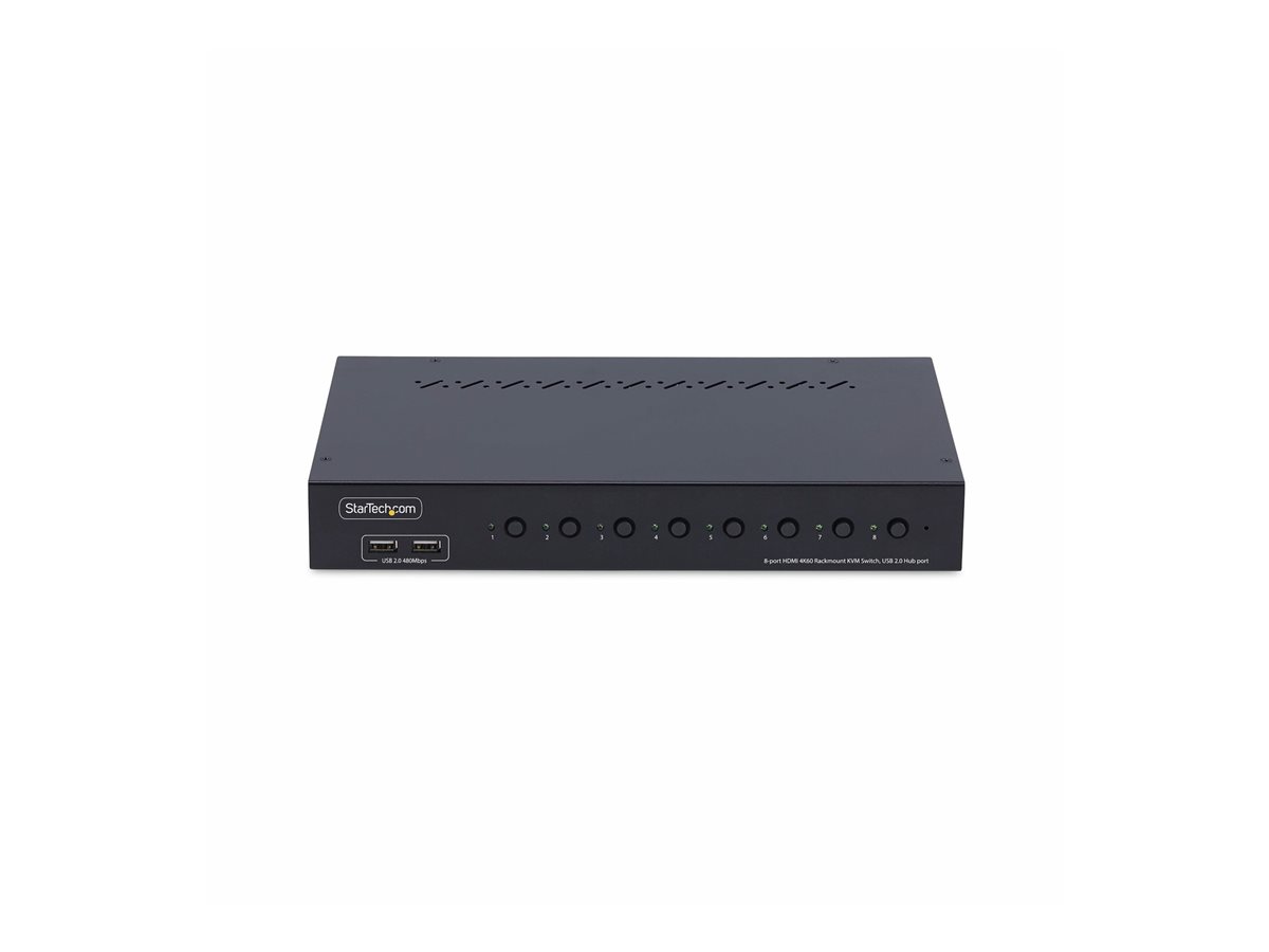 StarTech.com 8-Port HDMI KVM Switch w/1U Rack Mount Kit, 4K 60Hz - přepínač KVM - 8 porty - kompatibilní s TAA – foto 2