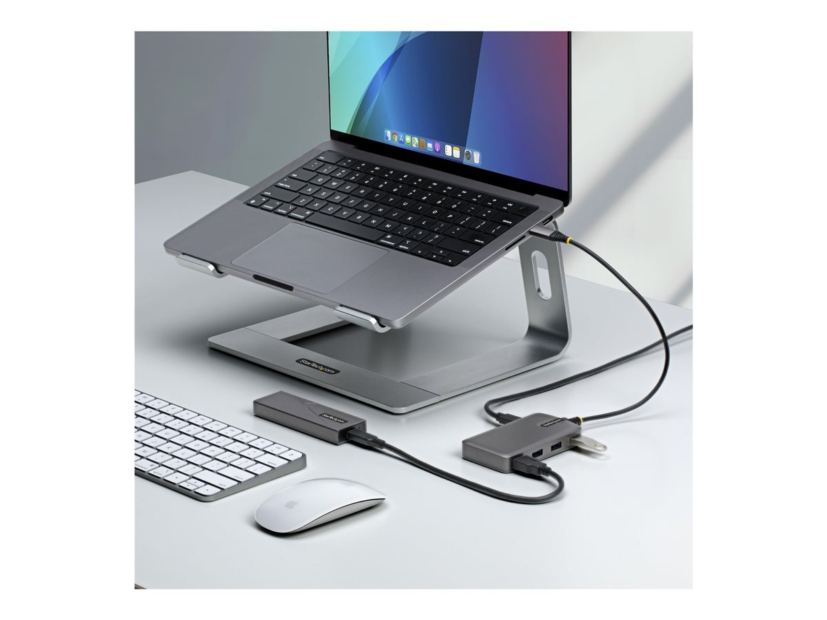 StarTech.com 4-Port USB-C Hub, USB 3.0 5Gbps, Bus Powered, USB Type-C to 4x USB-A Hub with Optional Auxiliary Power Input, Portable Desktop/Laptop USB Hub with 1ft (30cm) Attached Cable - USB Expansion Hub (5G4AB-USB-C-HUB) - rozbočovač - 4 porty – foto 8