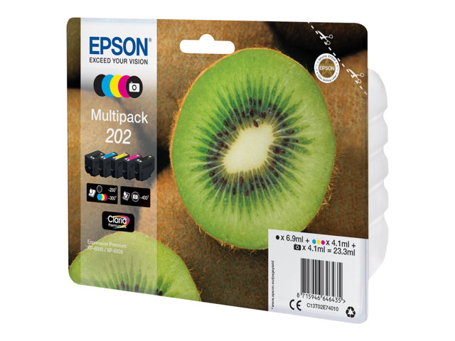 Image of Epson Multipack 202 - 5-pack - black, yellow, cyan, magenta, photo black - original - ink cartridge