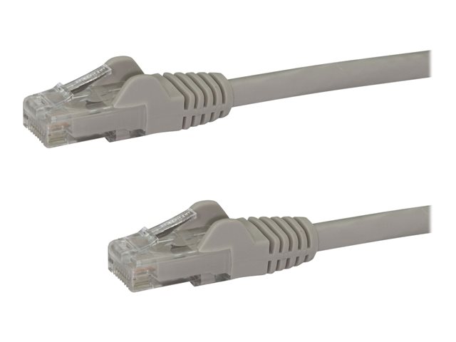 Image of StarTech.com 7m CAT6 Ethernet Cable, 10 Gigabit Snagless RJ45 650MHz 100W PoE Patch Cord, CAT 6 10GbE UTP Network Cable w/Strain Relief, Grey, Fluke Tested/Wiring is UL Certified/TIA - Category 6 - 24AWG (N6PATC7MGR) - patch cable - 7 m - grey