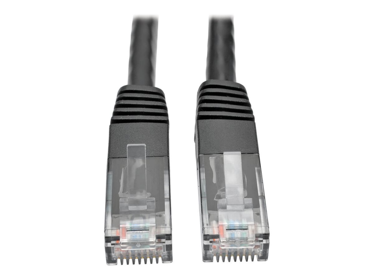 Tripp Lite Cat6 Gigabit Molded Patch Cable RJ45 M/M 550MHz 24 AWG Black 5'