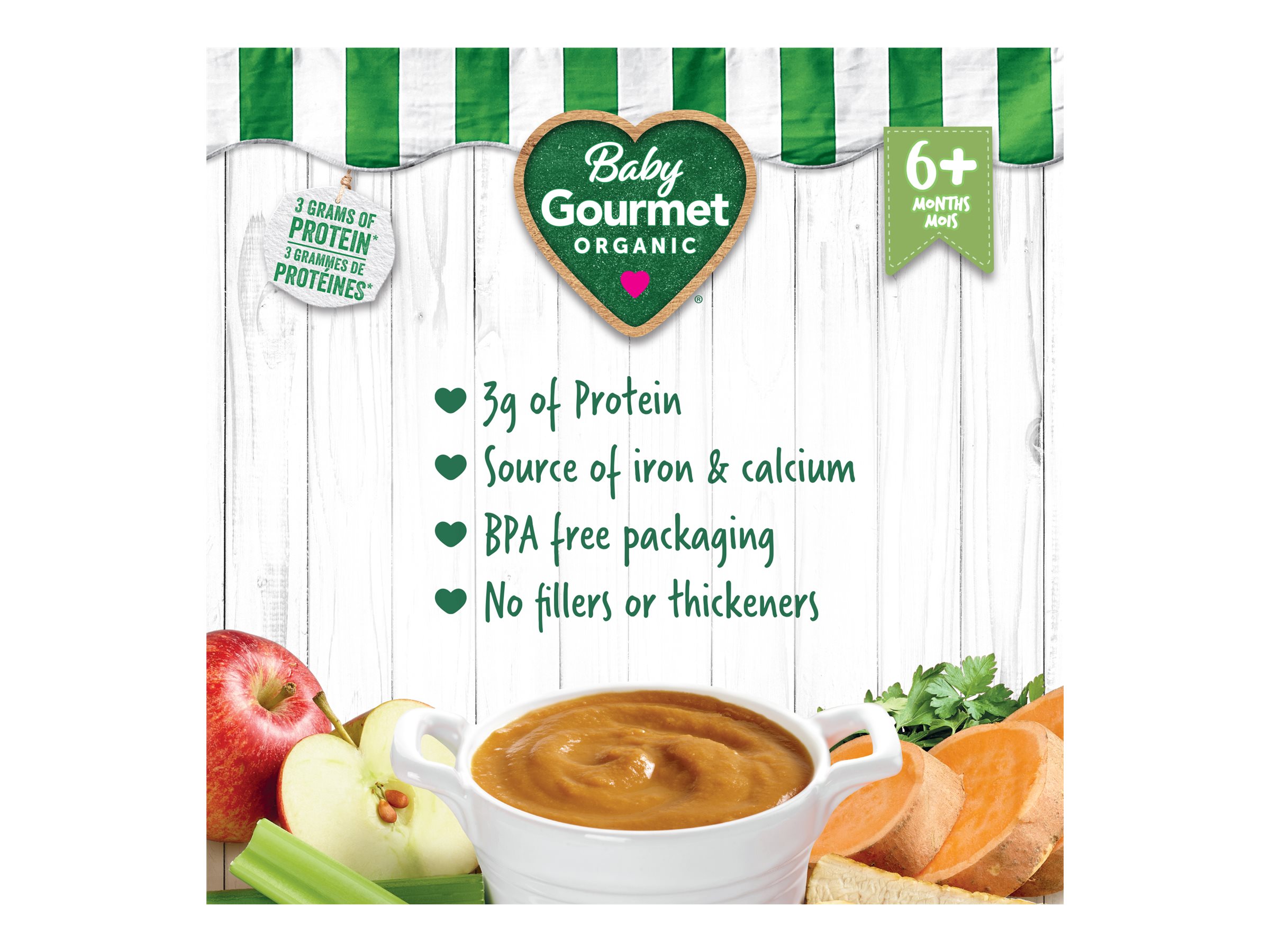 Baby Gourmet Meals Baby Food - Hearty Veggie & Turkey - 128ml