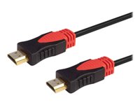 SAVIO HDMI han -> HDMI han 4096 x 2160 - 60 Hz 7.5 m Sort