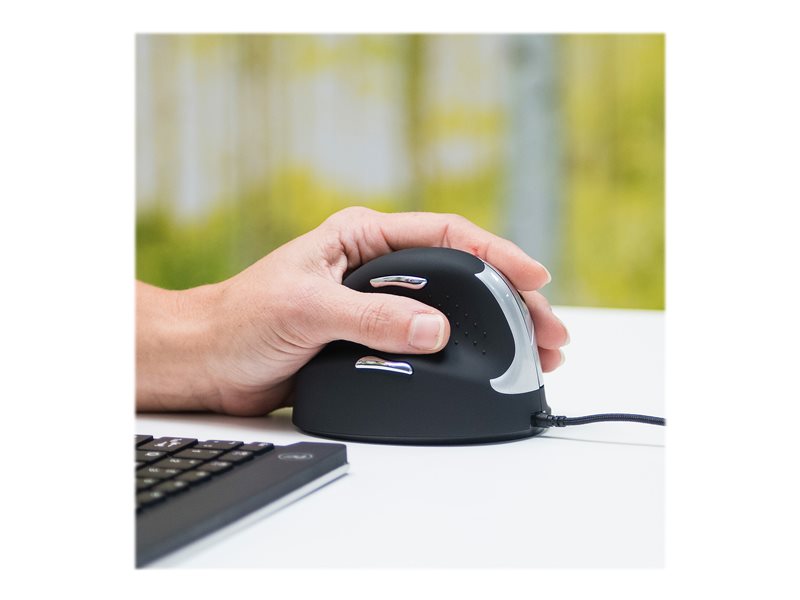 R-Go HE Mouse Souris ergonomique, Moyen (165-195mm), gaucher, filaire -  souris - USB (RGOHELE)