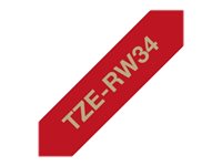 Ruban TZER tissus Or sur Bordeaux 12mm (4m)