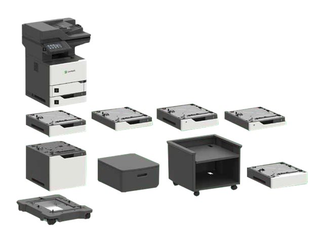 Lexmark MX721ade - Multifunction printer - B/W - laser - up to 65 ppm (copying) - up to 65 ppm (printing) - 650 sheets - 33.6 Kbps - USB 2.0, Gigabit LAN, USB 2.0 host