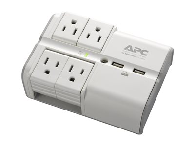 Wall Surge Prot 4 Rotatng Out 1080 Joule W/2 3.4A Usb Charge Port