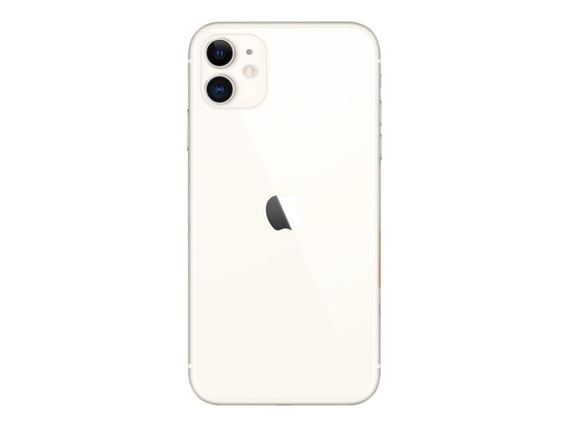Apple iPhone 11 - 4G Smartphone - Dual-SIM / Interner Speicher 64 GB - LCD-Anzeige - 6.1" - 1792 x 828 Pixel - 2 x Rückkamera 12 MP, 12 MP - front camera 12 MP - weiß