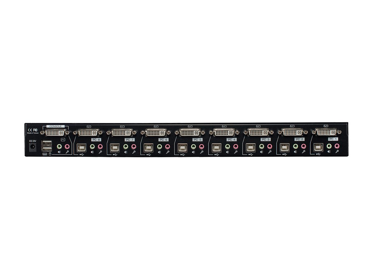 Switch KVM DVI-I Single Link, USB 2.0 & Audio, 8 ports