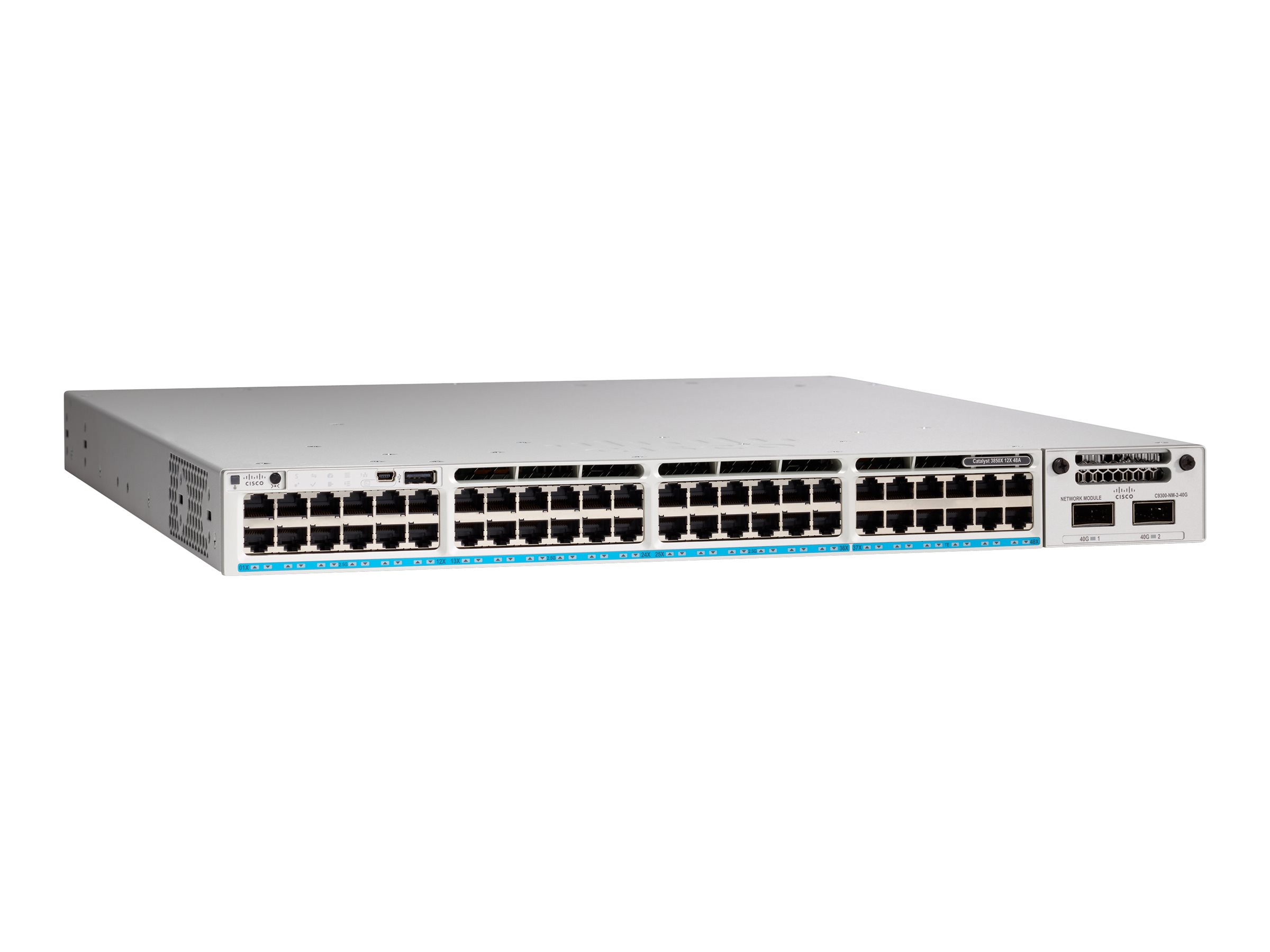 CISCO Meraki C9300, 48-port, 12 mGig & 36 2.5Gbps