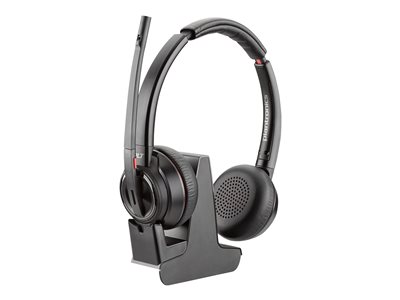 Poly Savi 8200 Series W8220-M - Microsoft - headset - on-ear - DECT 6.0 / Bluetooth - wireless - active noise canceling - Certified for Microsoft Teams
