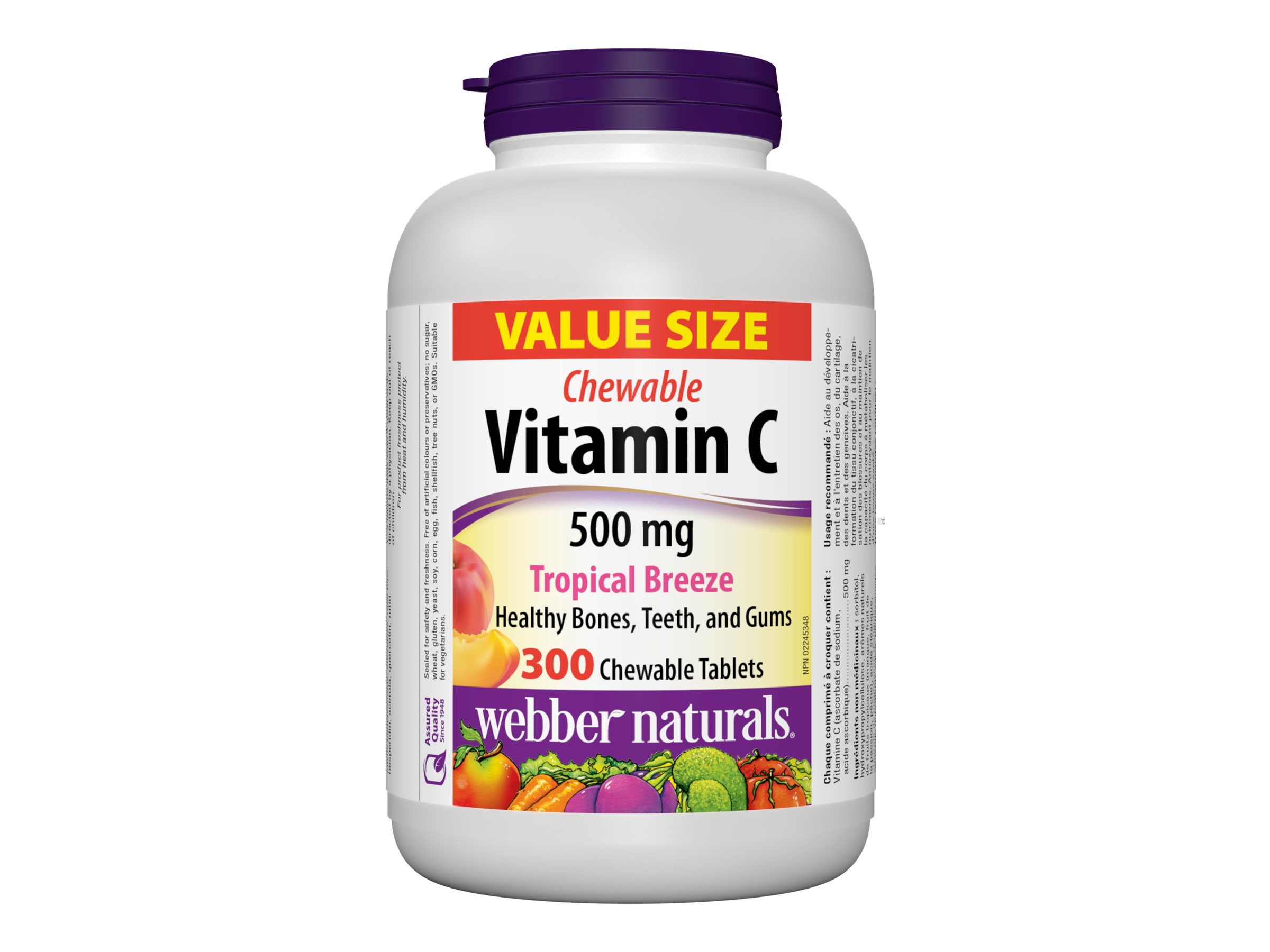ber Naturals Tropical Breeze Vitamin C Chewable Tablets 500mg 300s
