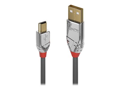 LINDY USB 2.0 Kabel Typ A/Mini-B Cromo Line M/M 7.5m - 36635