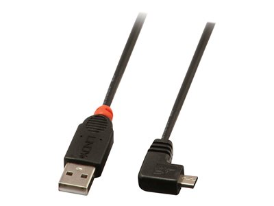 LINDY USB 2.0 Kabel Typ A/Micro-B 90° gewinkelt M/M 0.5m - 31975
