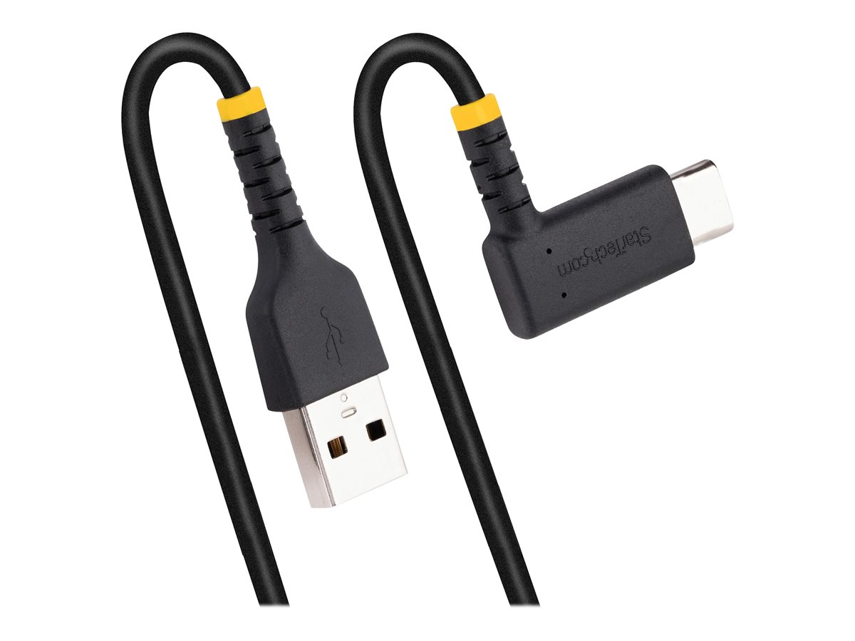 StarTech.com 1ft (30cm) USB A to C Charging Cable Right Angle, Heavy Duty Fast Charge USB-C Cable, USB 2.0 A to Type-C, Durable and Rugged Aramid Fiber, 3A, S20/iPad/Pixel - High Quality USB Charging Cord (R2ACR-30C-USB-CABLE) - USB kabel typ C - USB do USB-C - 30 cm – foto 3