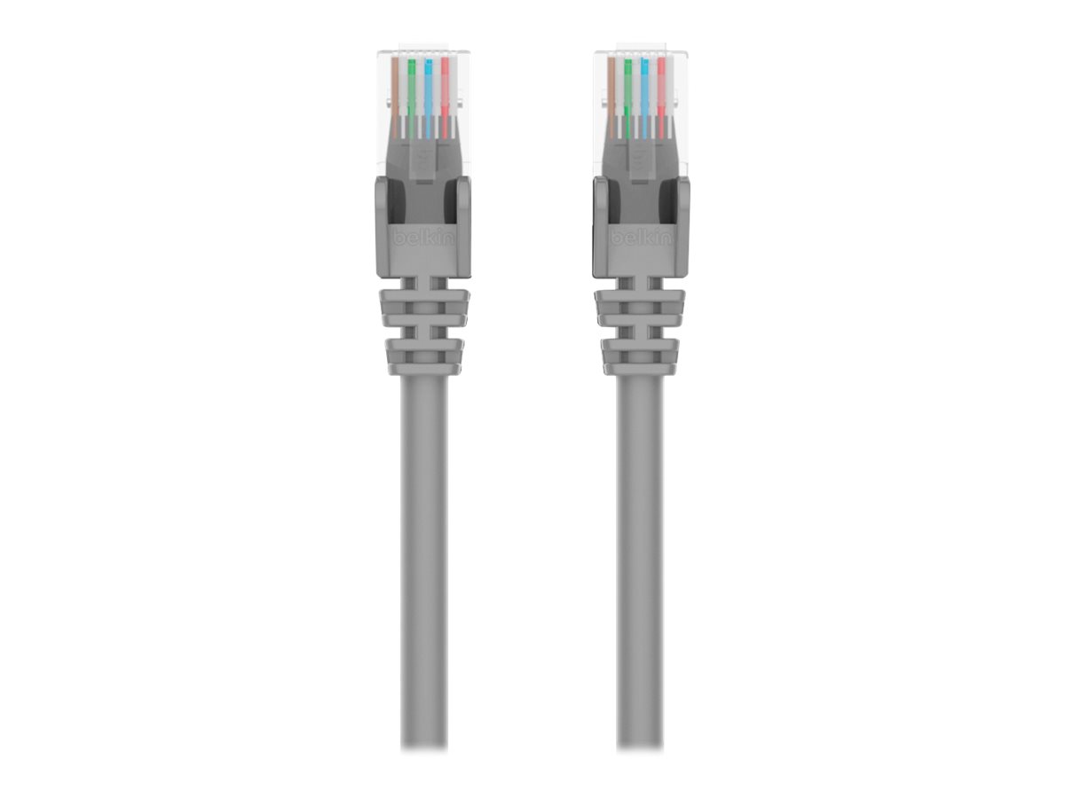 Belkin 25ft CAT6 Ethernet Patch Cable Snagless, RJ45, M/M, Gray