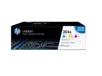 HP 304A CYM Tri-Pack LaserJet Toner Cart