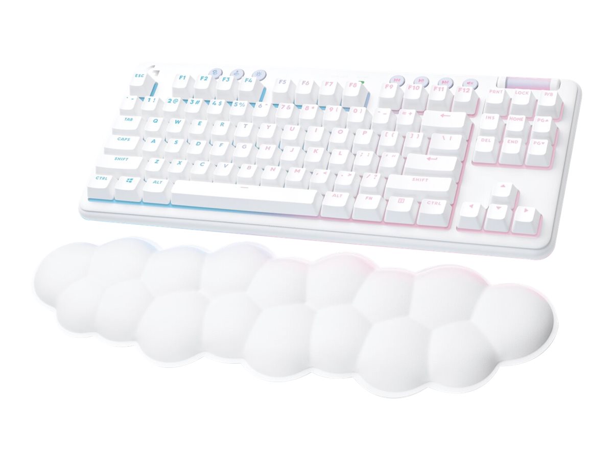 Logitech G G715 - klávesnice - bez numerické klávesnice - AZERTY - francouzská - bílá Vstupní zařízení