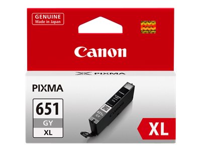Canon CLI-651XLGY High Yield grey original ink Package view Front 79225