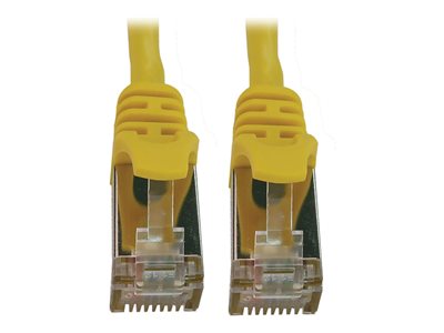 Eaton Tripp Lite Series Cat6a 10G Snagless Shielded Slim STP Ethernet Cable (RJ45 M/M), PoE, Yellow, 15 ft. (4.6 m)
