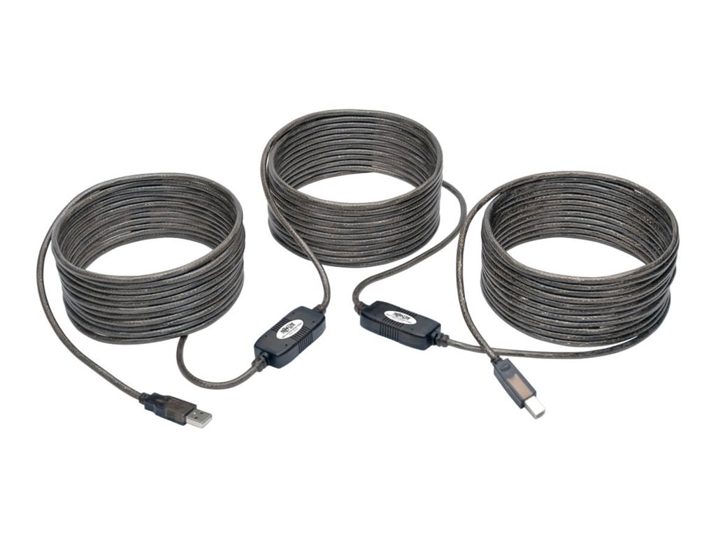 Tripp Lite 50ft USB 2.0 Hi-Speed Active Repeater Cable USB-A to USB-B M/M 50'